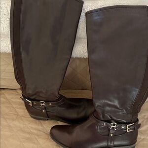 Tommy Hilfiger Dark Brown Riding Boots